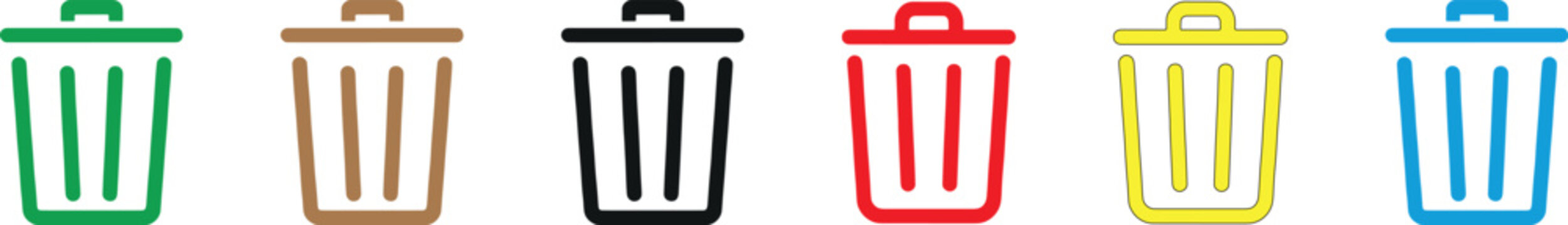 Trash can icon symbol illustration on white background for delete and recycle bin concepts nice design concept