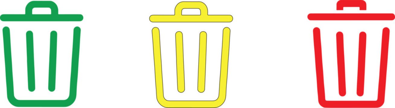 Trash can icon symbol illustration on white background for delete and recycle bin concepts so beautiful design.