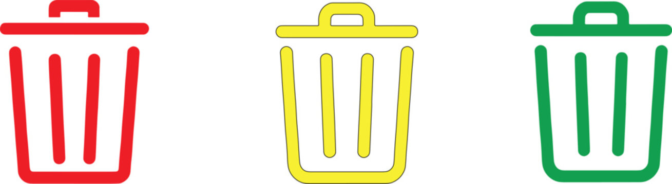 Trash can icon symbol illustration on white background for delete and recycle bin concepts good looking