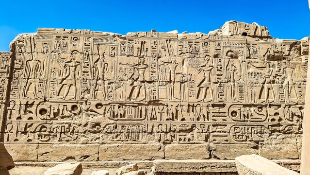 Famous Karnak Temple Complex, commonly known as Karnak near Luxor, Egypt.