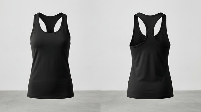 Black sports bralette compared side by side