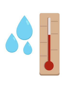 Thermometer and water vector asset