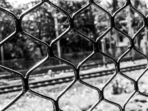 metal grid background