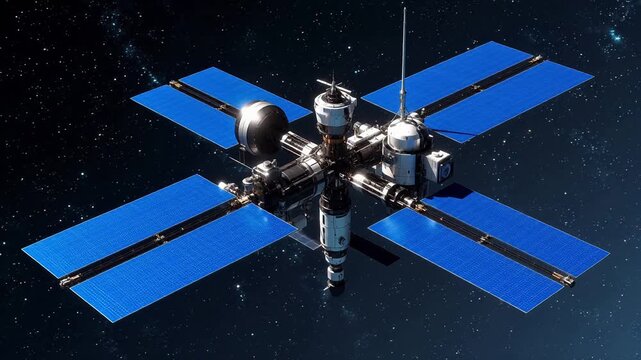Space station in orbit
