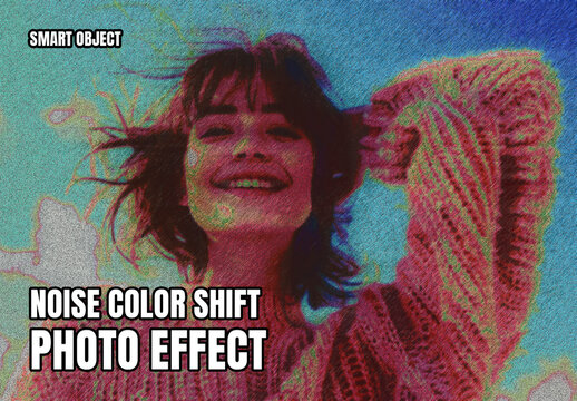 Retro Noise Color Shift Photo Effect Design