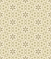 Fototapeta premium A pattern of flowers is shown on a white background. The flowers are in various sizes and are scattered throughout the image