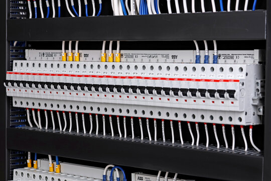 Circuit breakers from ABB to protect electrical loads from short-circuiting. 