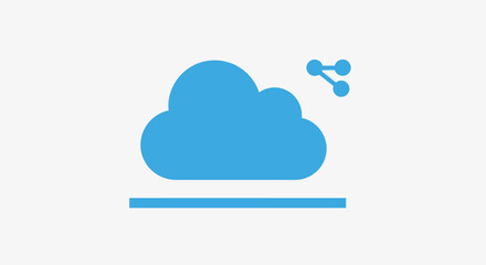 Obraz premium Cloud data sharing and connection icon representing cloud computing technology