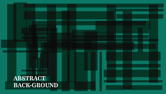 Geometric abstract background with dark green and black shapes