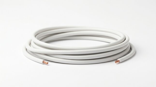 black cable isolated on white background