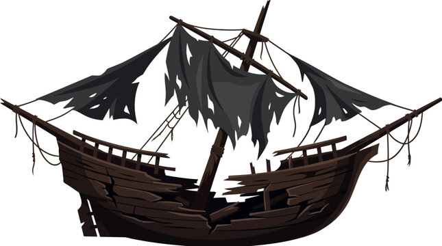 Vintage Wooden Sailing Ship.