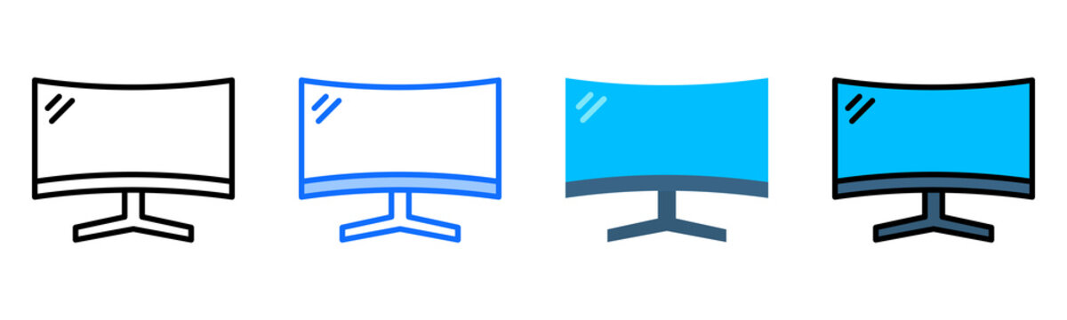 Monitor Icon Collection Set Multiple Style
