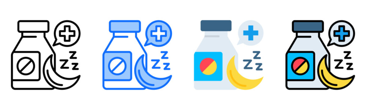 Pills Icon Collection Set Multiple Style