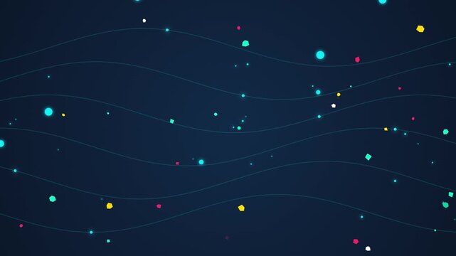Abstract Microplastic Particle Flow Animation Loop
