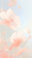 Obraz premium Blurred gradient red poppy backgrounds blossom flower.