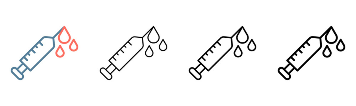 Syringe Icon Collection Set Different Style