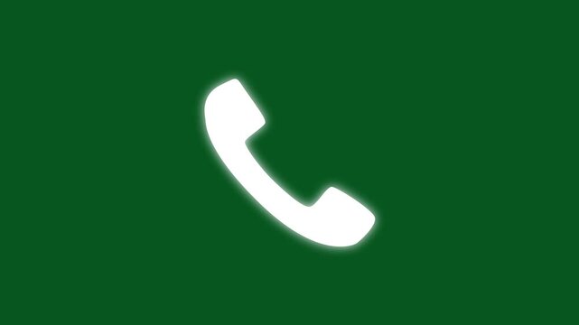 Calling icon concept Incoming animation, Smart phone call ring icon animation with isolated Phone ring sign on black background. call concept on smart mobile phone screen, Handset icon animation
