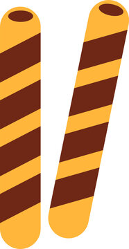 rolled wafer sticks choco snack