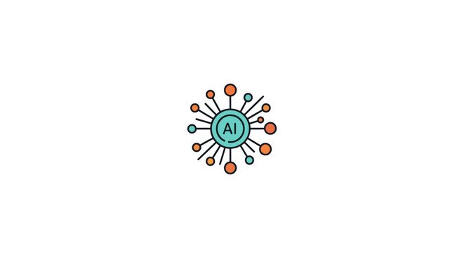 Artificial Intelligence Network: A Visual Representation of Connected Systems and Data Flow