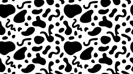 Fototapeta premium Cow Print Seamless Vector Pattern for Textile Background