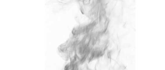 Fototapeta premium Smoke rising up in the air isolated on transparent background with a hazy texture