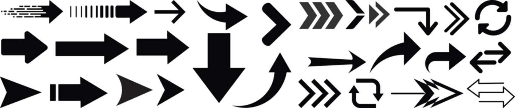 arow set icon vector for web design, arrow icons Illustration vector graphic.Arow icon image silhouette vector line art coloring page.Arrows Icon Set. Traffic Arrow Sign Collection Vector Design