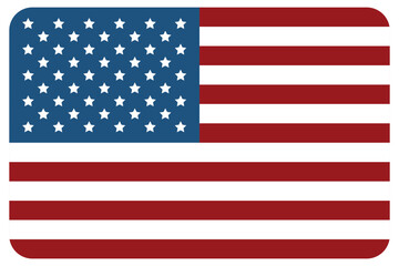 Fototapeta premium ​USA flag isolated on white background for patriotic designs 
