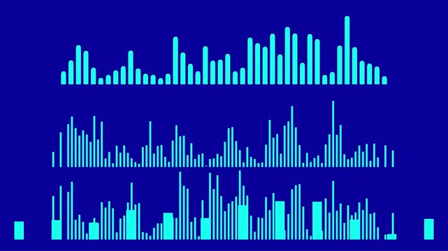 sound waves. Abstract music wave, radio signal frequency and digital voice visualisation. Tune equalizer vector set. Monochrome volume audio lines, sound waves rhythm isolated on white background