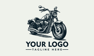 Classic custom cruiser motorcycle vector. logo. illustration © nuaari
