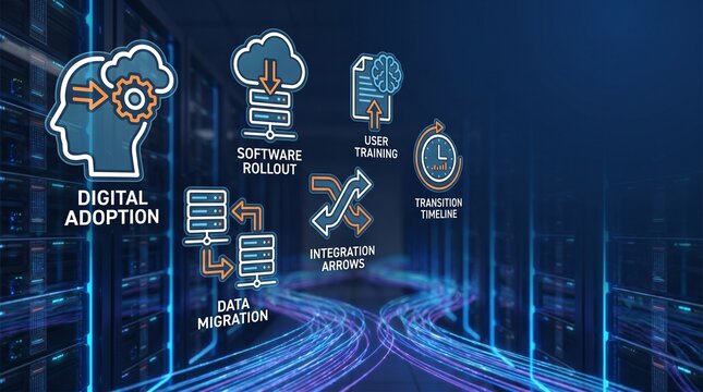 Digital Transformation and Change Management Concept