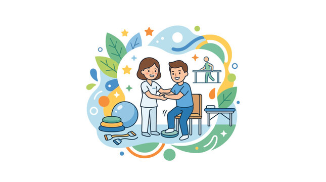 Male Patient Receiving Flu Vaccine Injection from Nurse in Clinic