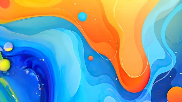 Abstract liquid gradient background with vibrant blue, orange, yellow colors perfect for artistic designs, branding, web design, and digital marketing.
