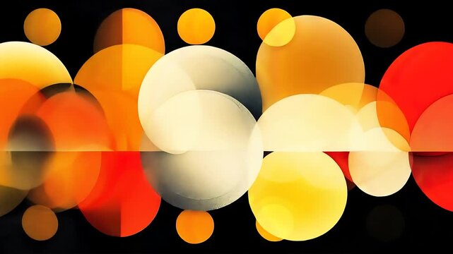 Translucent circles against black backdrop perfect for backgrounds, graphic design, websites, and vibrant and dynamic advertising projects.