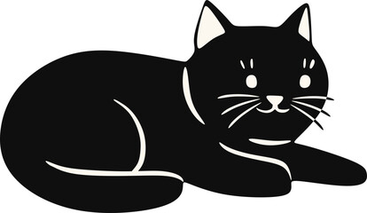 Cute Cartoon Cat Illustration © Nursayanti-images