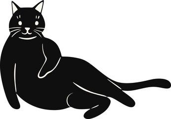 Cute Cartoon Cat Illustration © Nursayanti-images