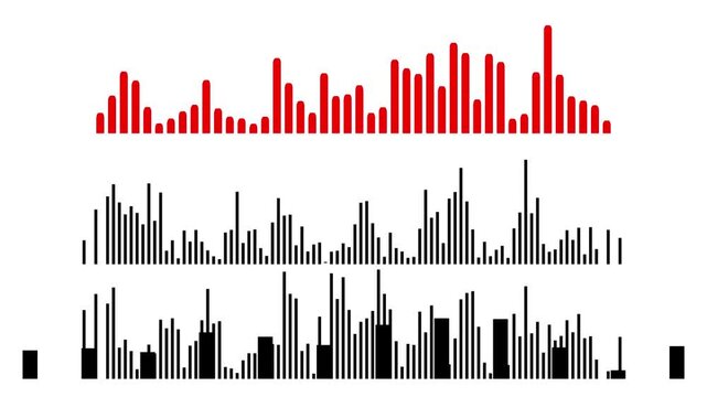 sound waves. Abstract music wave, radio signal frequency and digital voice visualisation. Tune equalizer vector set. Monochrome volume audio lines, sound waves rhythm isolated on white background