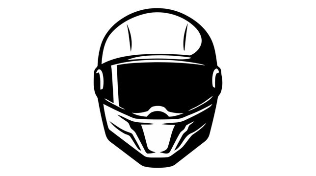 Full face motorcycle racing helmet safety gear icon with motorcycle protection pictogram transportation protective equipment silhouette competition motorcycling adventure vehicular headgear