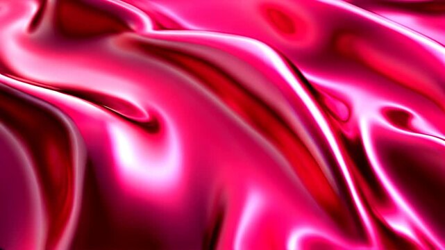 Shiny magenta silk fabric folds with deep pink hue suitable for luxurious backgrounds, fashion design projects or elegant website banners.