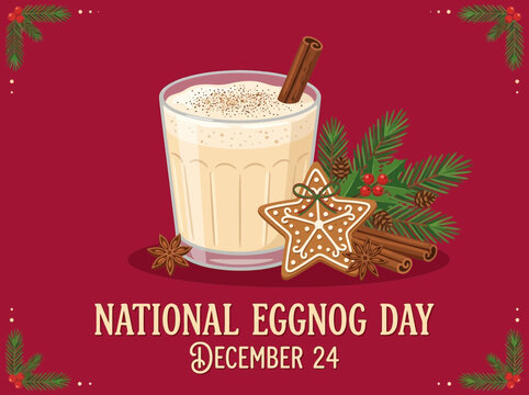 Festive Eggnog and Gingerbread Cookie Celebration for National Eggnog Day on December 24