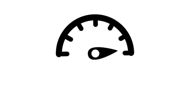 Gauge meter with low and high indications. Level measuring with moving red arrow. Transparent background with alpha channel