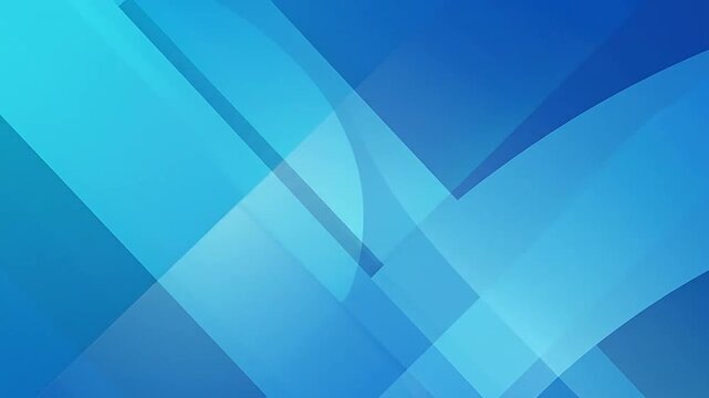 Abstract blue background with overlapping geometric shapes and lines
