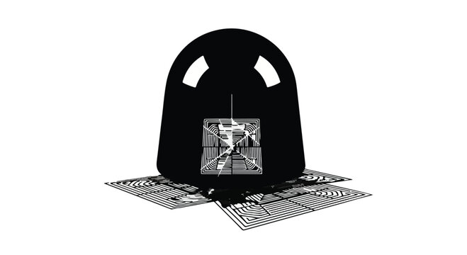 Helmet rests on a blueprint grid representing a complex architectural design plan.