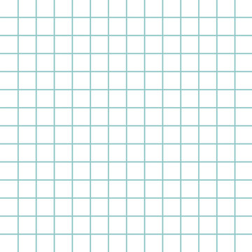 Seamless vector geometric grid background with light blue lines on white