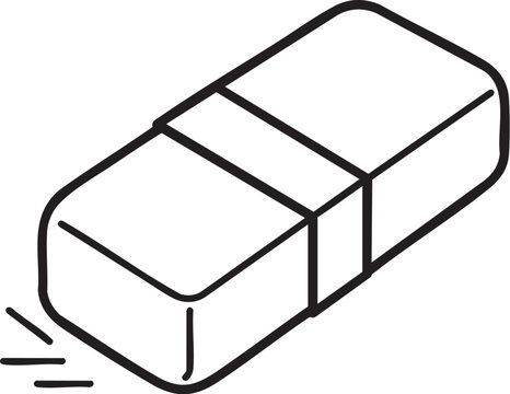 Eraser Tool Editing Line Icon Office Stationery Vector