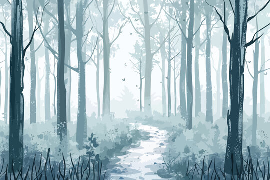 Misty Forest Path