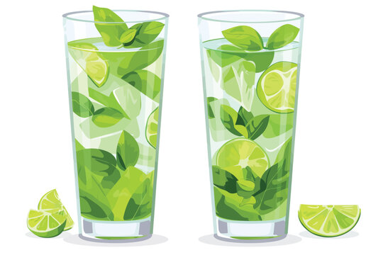Mojito coctail isolated