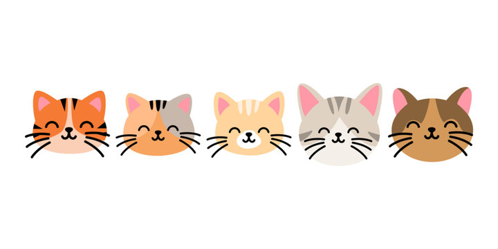Cute Face Cat Head
