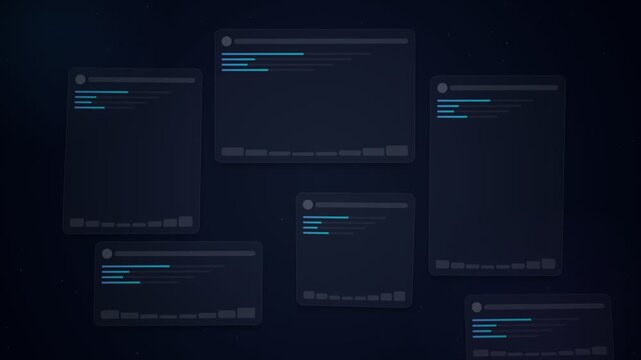 Abstract digital interface panels with code