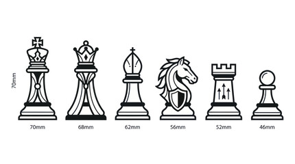 Chess pieces on a white background. © roina