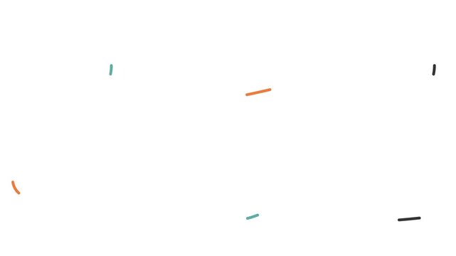 手描きのフレームセット。丸や吹き出しの囲み枠アニメーション動画素材。かわいいデザイン。Hand drawn frames set. Circle and speech bubble border animation video.